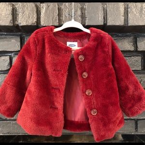 Red Faux Fur Jacket